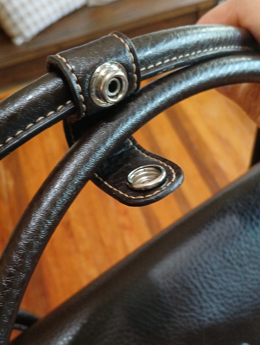 Etienne Aigner Leather/Canvas Laptop Satchel Tote Briefcase - Picture 5 of 15